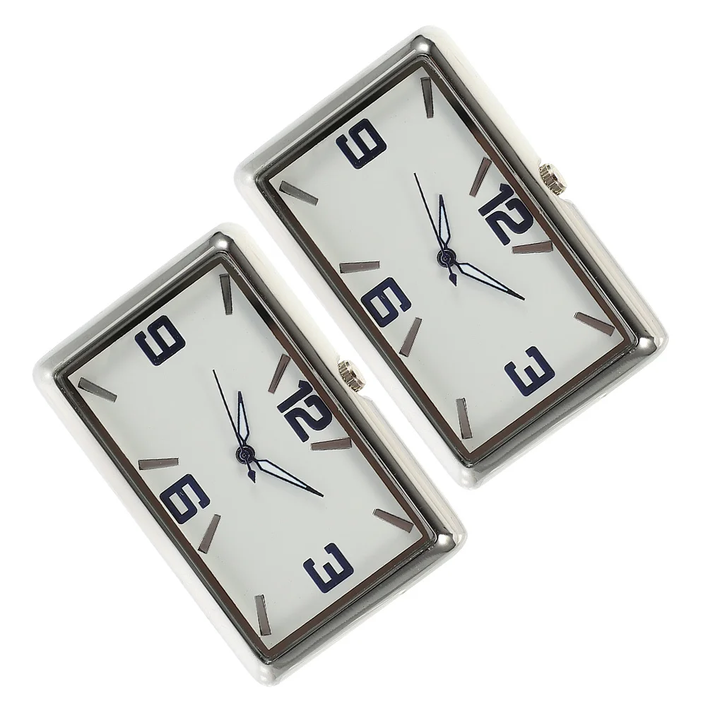 

2Pcs Self-Adhesive Car Dashboard Clock Mini Timepiece High-Accuracy Night Mode Universal Vehicle Accessories Adhesive Car Clock