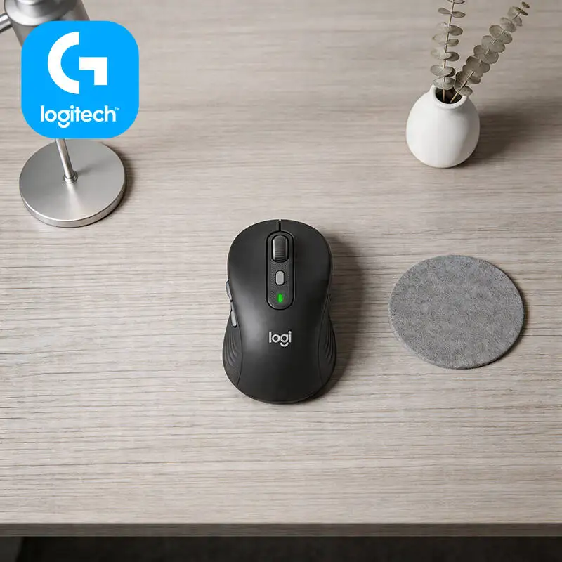 Logitech M650/M650L Wireless Ergonomic Mouse - Soft Thumb Area, 4000 DPI Tracking, Recycled Plastic Components, 10m Range