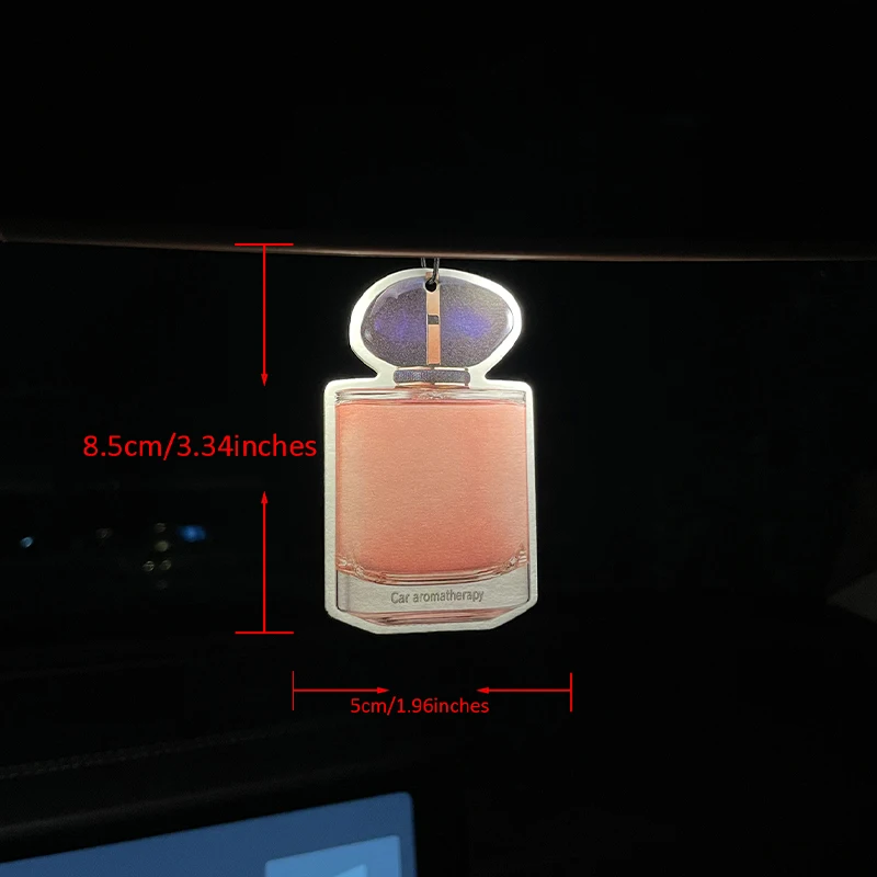 Pink perfume bottle bow car incense car perfume perfume stick fragrance pendant out of the wind mouth bag