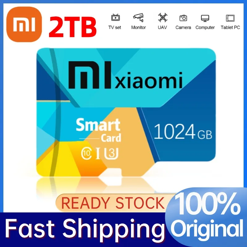 Xiaomi Memory Card V30 Micro Card Class 10 128GB SD Card 64GB 1TB 2TB SD Micro Flash Card A2 256GB 512GB For Tablet Phone PC