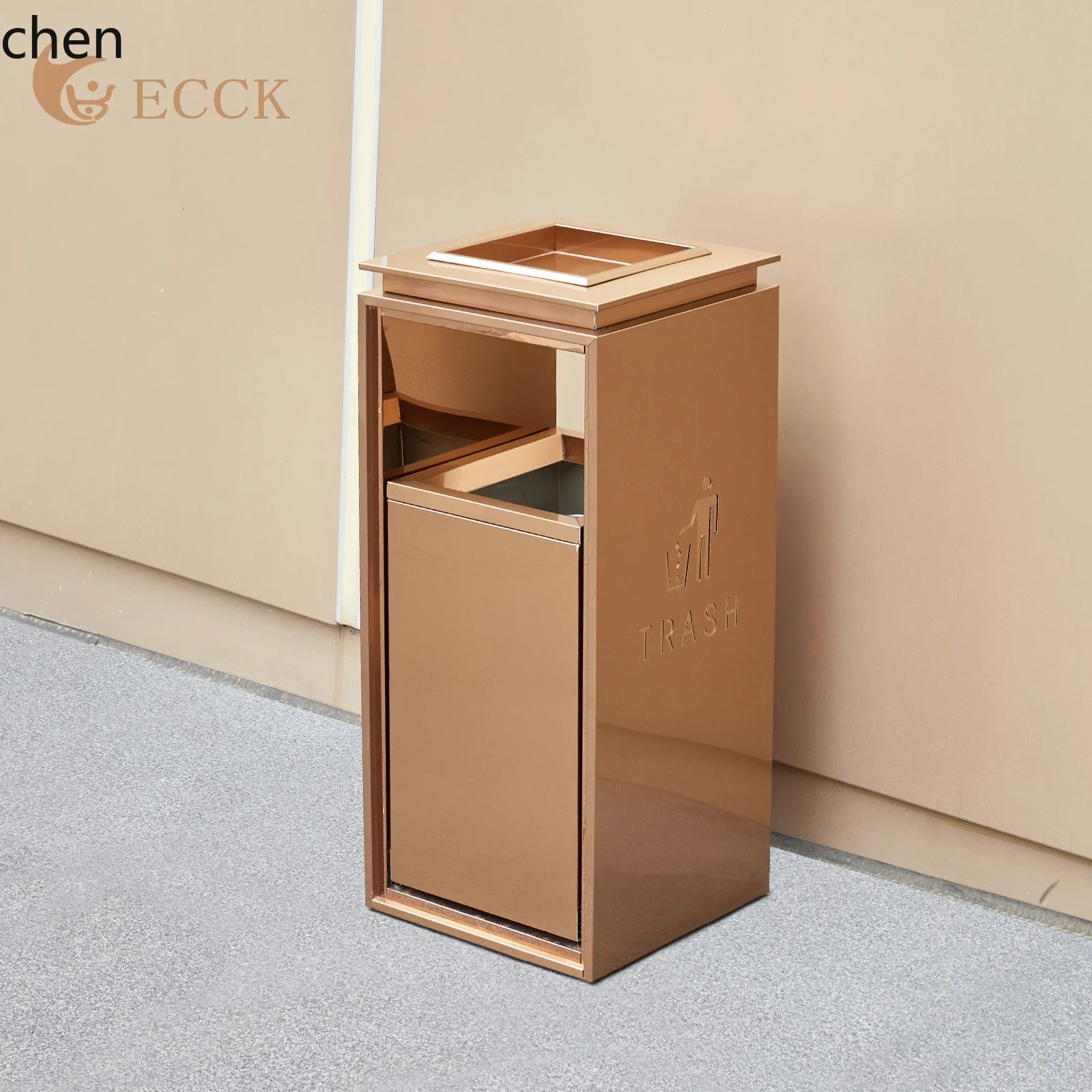 Stainless Steel Trash Can Indoor Ashtray Elevator Entrance Classification Waste Bin