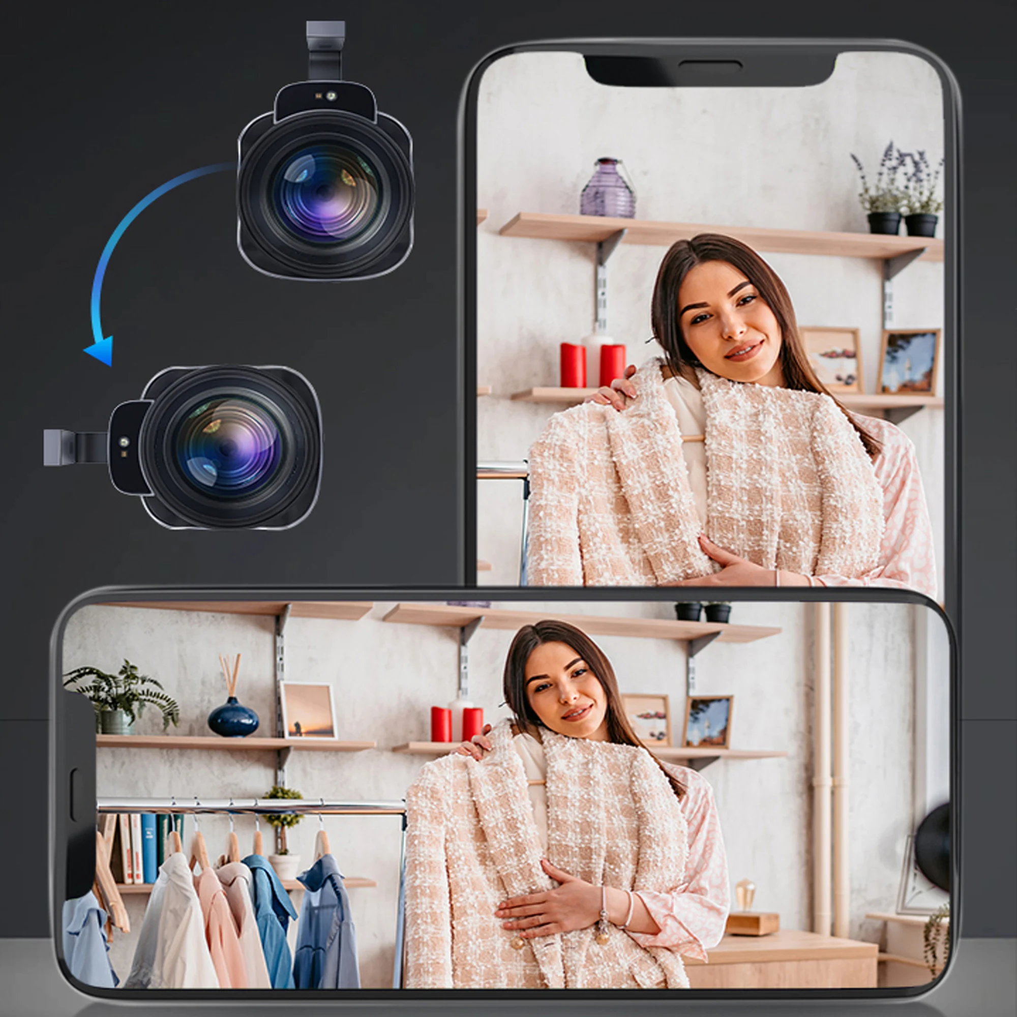 USB/HD-MI Professionelle Rundfunkgeräte 4K-Streaming-Kamera für Live-Shopping