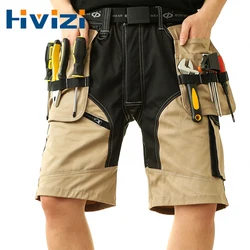 Knee Length Working Pants Men Workwear Pants Men Work Pants Multi Tool Pockets Short Pants Men's Workwear Trousers For Summer