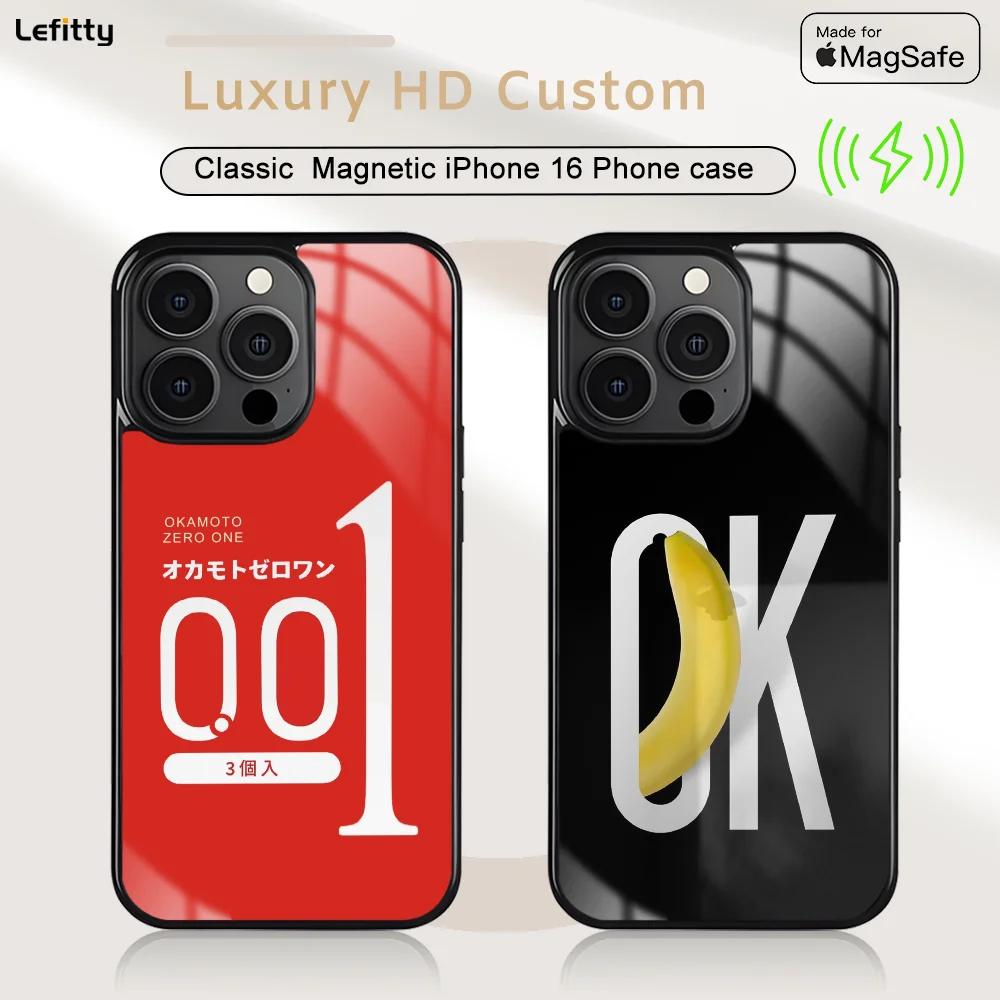 

Fashion O-Okamoto Phone Case For iPhone 16 15 14 13 12 11 Pro Max Plus Mini Magnetic Magsafe Wireless Charging Cover