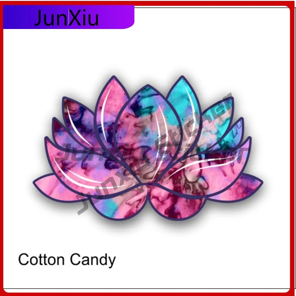

Lotus Flower Cotton Candy Sticker Exterior Accessories RV Camper Windows Windshield Luggage Kayak SUV Motorcycle Bumper Decal