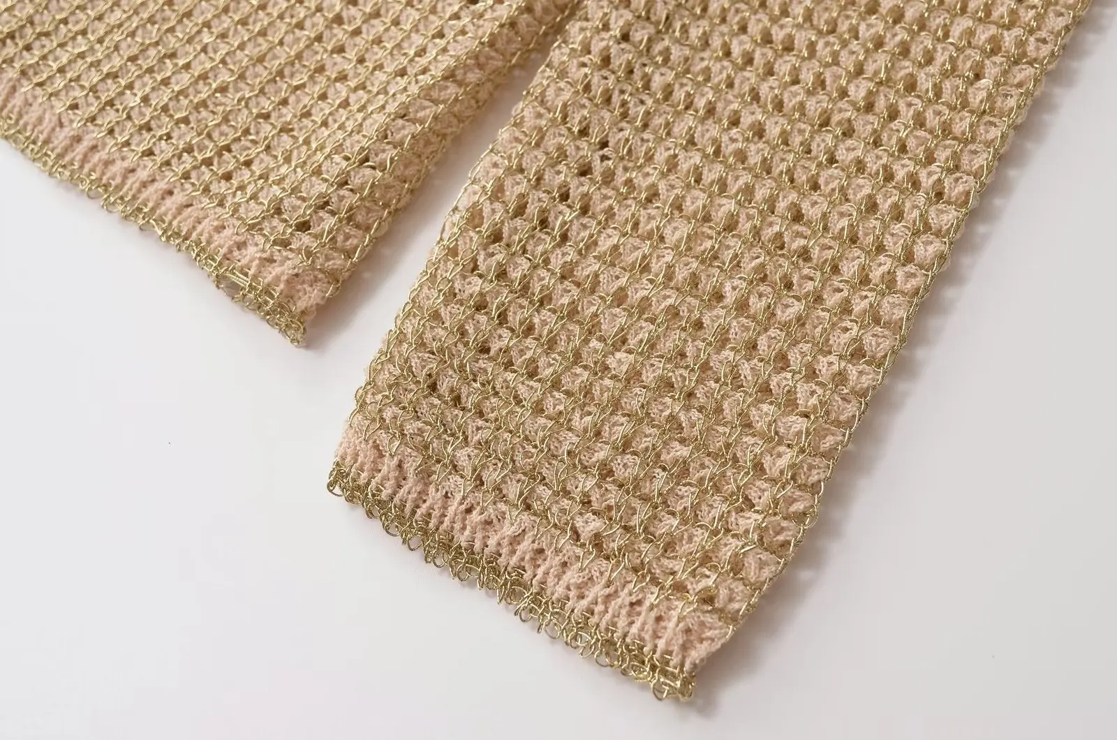 Jenny&Dave 2024 Autumn Tops British Casual Long-sleeved Sweater Fashion Ladies Champagne Textured Knitted Cardigan