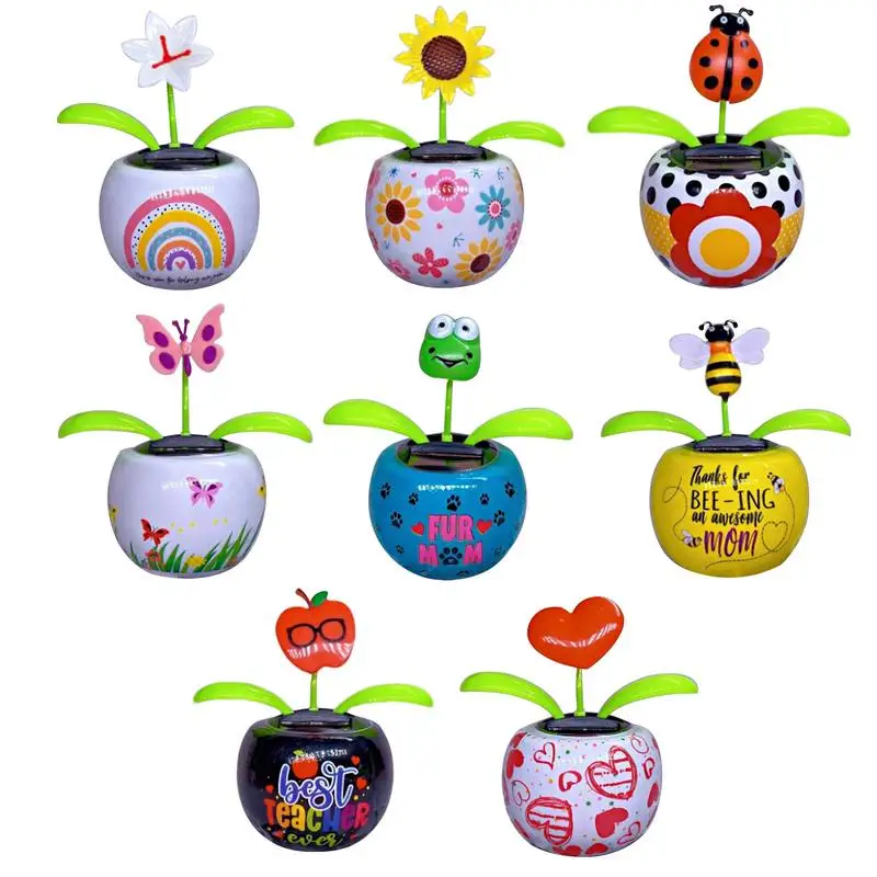 

Solar Powered Dancing Flower Sunflower Solar Ornament Shaking Head Car Ornaments for Home Bedroom Dashboard Decoration