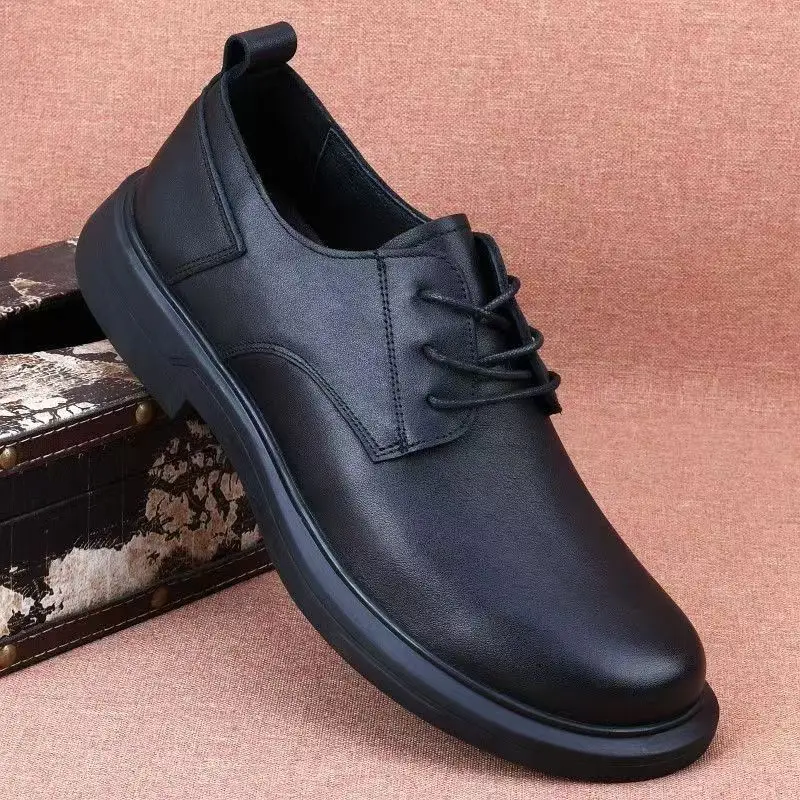 Herren Business Casual Atmungsaktive Schuhe Frühling 2026 Neuer Stil Freizeit-Lederschuhe mit Erhöhter Innensohle im Britischen Stil – Detail 4