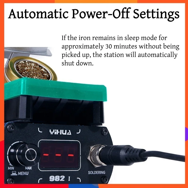 YIHUA 982-I محطة لحام 2S ذوبان القصدير السريع 4 قنوات تخزين وإيقاف تلقائي آمن للحام الموثوق به في ورش العمل #1