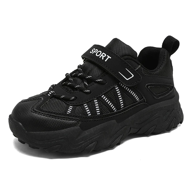 

Children's Sports Shoes 2025 Spring Breathable Mesh Hook & Loop Boys' Sneakers Children's Anti Slip Kid's Hiking Running Shoes