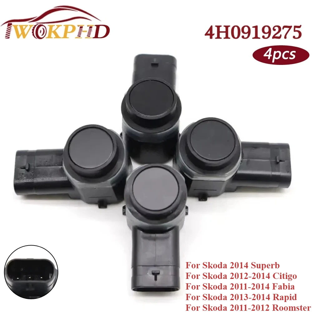 4x nuevo Sensor de aparcamiento PDC 4H0919275 para Volkswagen Pas sat Go lf para Audi A4 S4 Q3 Seat Alhambra Altea Skoda Superb 3C0919275S