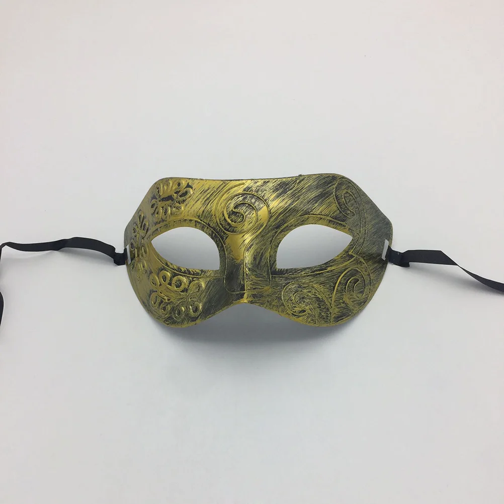 

Роскошные мужские маски в стиле ретро, римские золотые украшения на половину лица для бала-маскарада, Хэллоуина, любых вечеринок