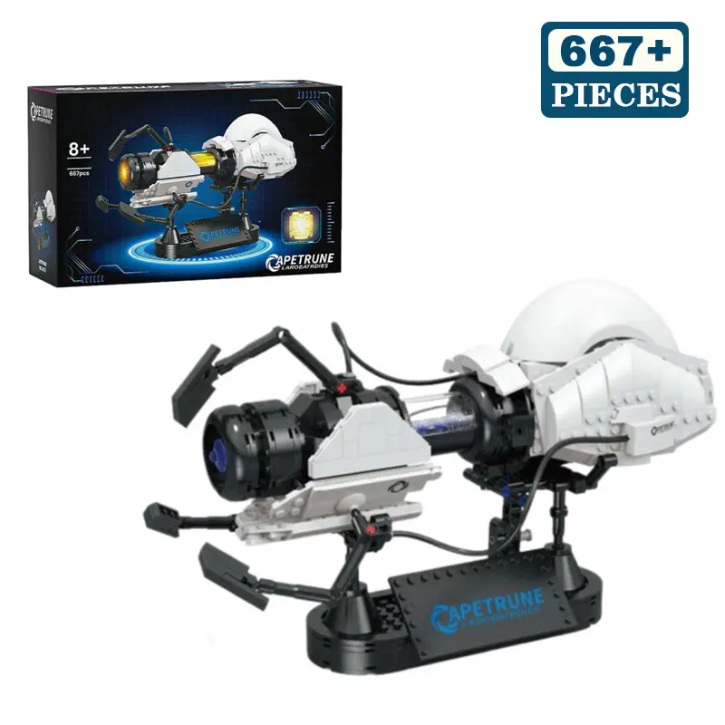 

JD127 667pcs Teleporter Gun Model Kit Game Series Inspired Sci Fi Gun Building Blocks Collectible Display Gift