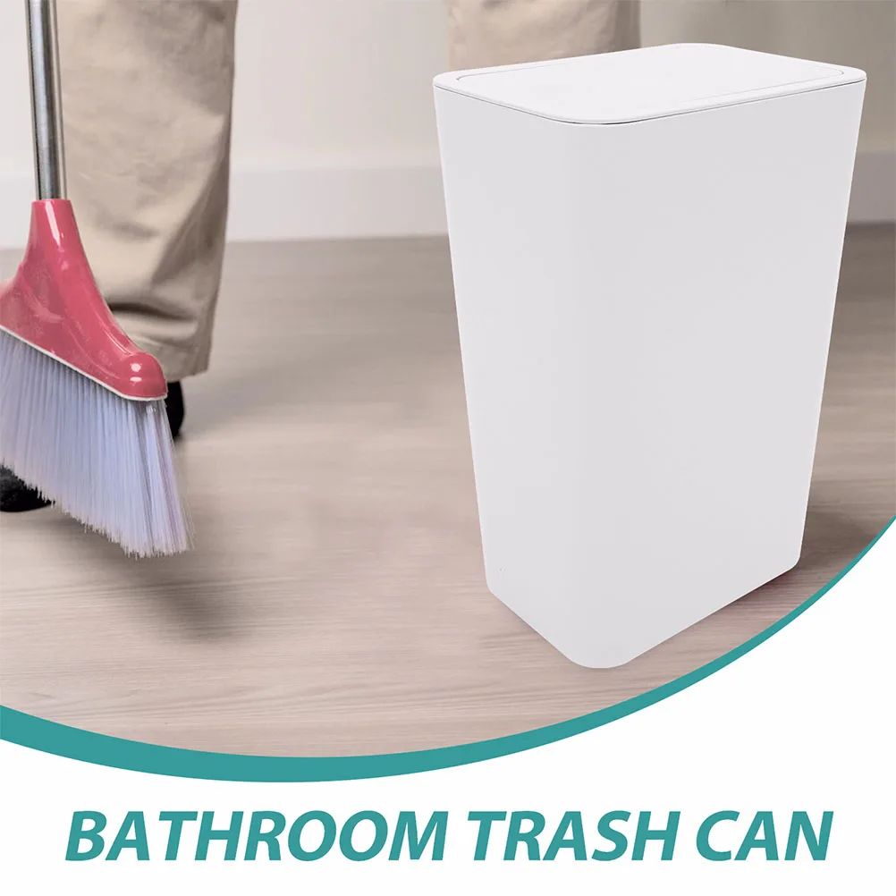 

3pcs Press Trash Can With Lid Slim Garbage Bin For Bathroom Bedroom Office Kitchen Portable Waste Container Reusable