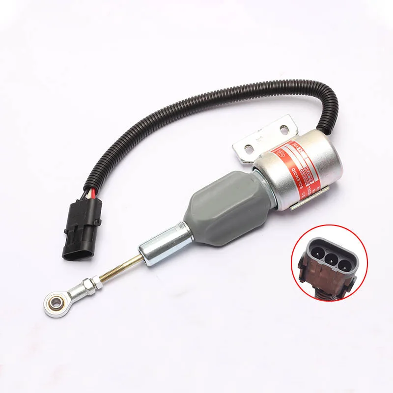 for modern R220-5 R210-3 excavator for Cummins flameout solenoid valve 3932530 3932529