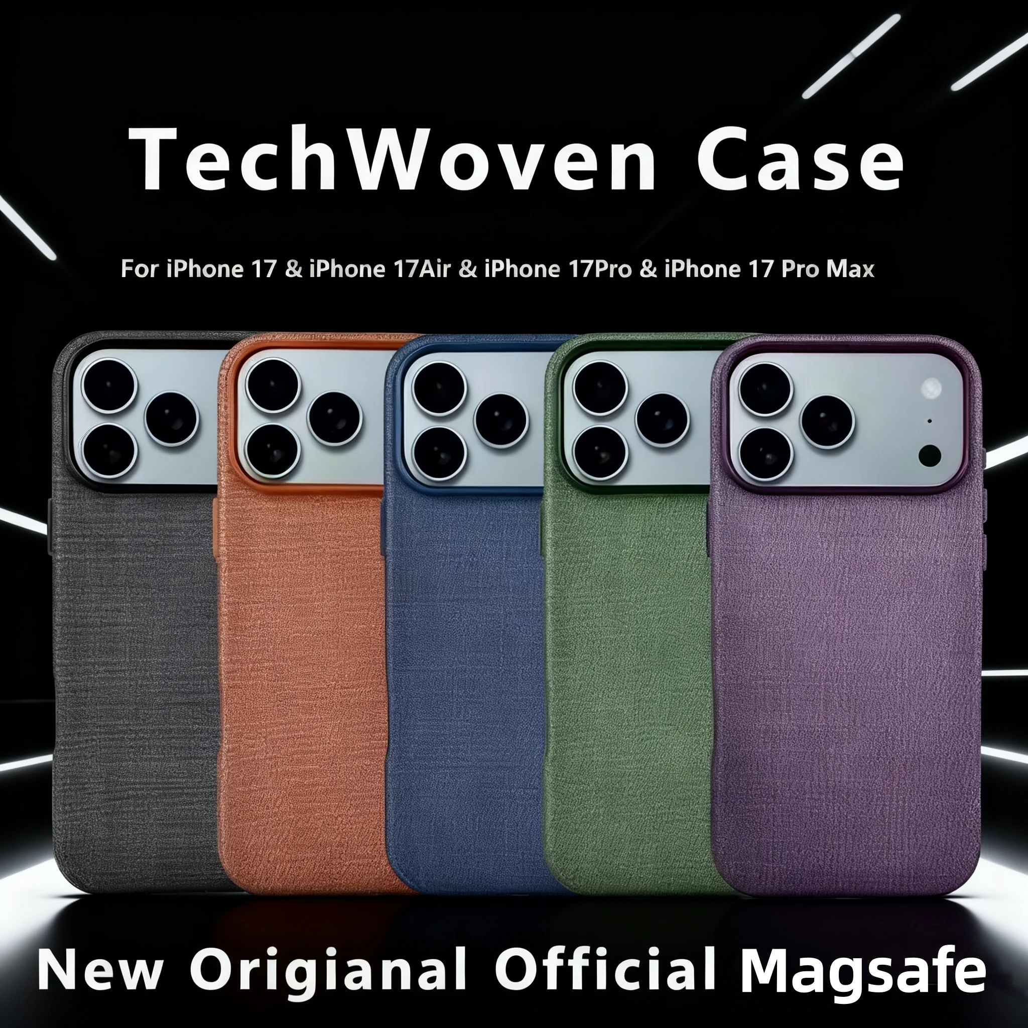 

Original Apple Magsafe Techwoven Magnetic Case For iPhone 17 Pro Max 17 Air Cases Wireless Charging Full Protect Logo Cover