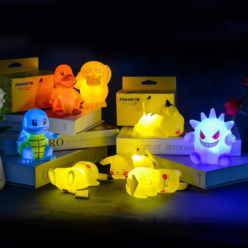 

Pokemon Pikachu Night Light Glowing Children's Toy Pokémon Pikachu Cute Bedside Lamp Children's Birthday Holiday Gifts