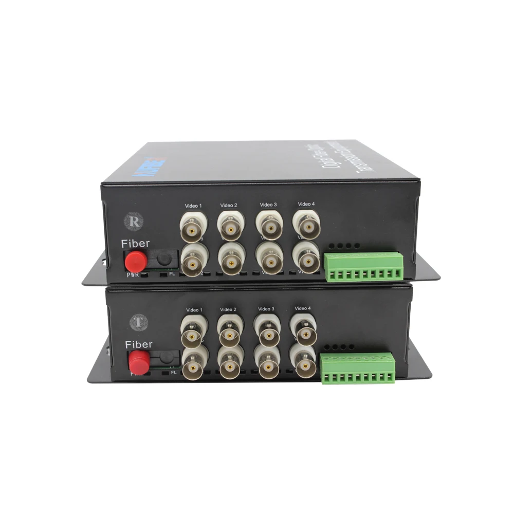 Network System Analog 8channel CCTV Video Copper to Fiber optic Media Converter