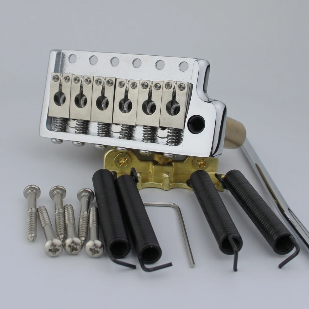 

Brass PRS Style Tremolo Guitar Bridge Complete Install Kit For ST Guitar Style Chrome Gold