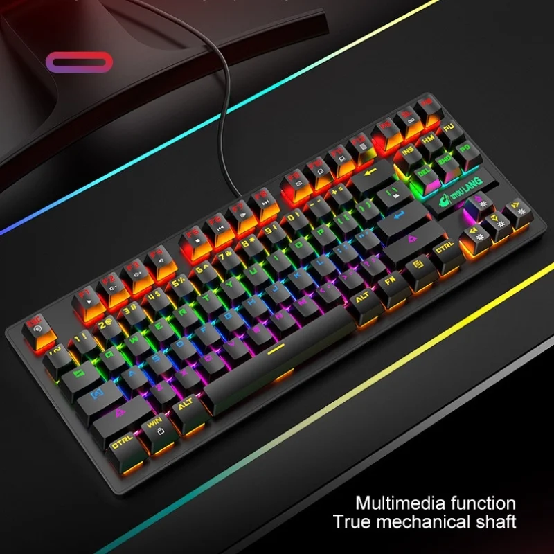 

Ziyoulang K2 Mechanical Keyboard And Mouse Set Game Esports Computer 87 Key Luminous Keyboard And Mouse Set High-Looking Value