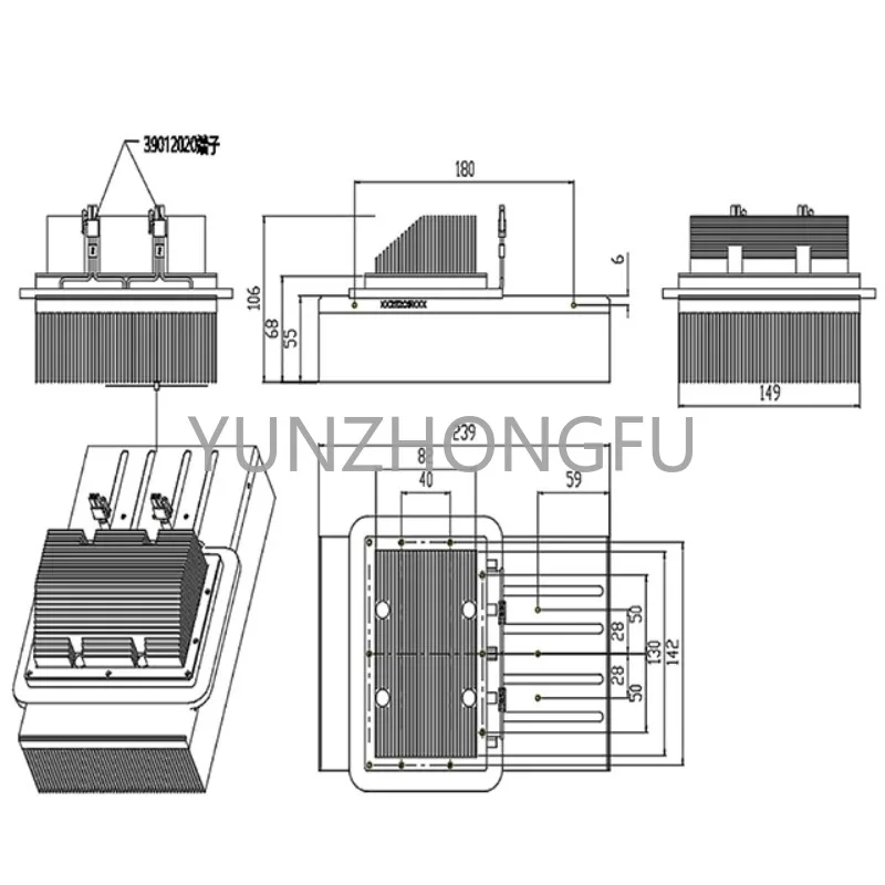 115W Thermoelectric Peltier Refrigeration Cooler 24VDC Semiconductor Air Conditioner Cooling System