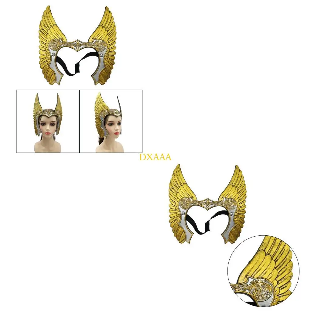 

DXAA Norses Mythology Valkyrja Headband Valkyrja Headwear Norses Warriour Headband Hair Accessories for Halloween Cosplay