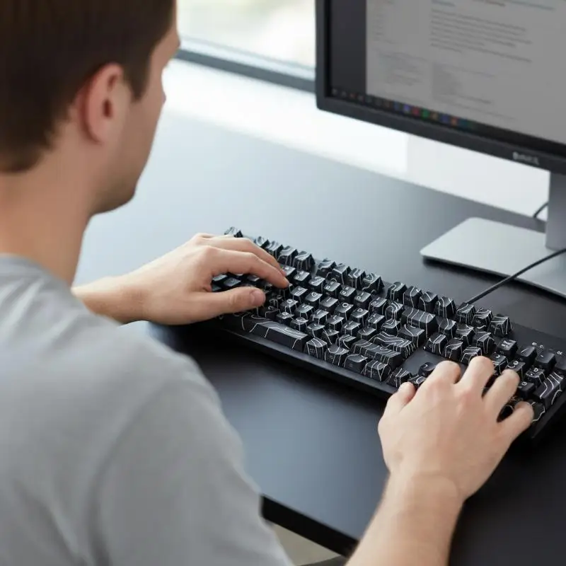 Topographic Keycaps Contour Lines Shine Through PBT Cherry Profile Side Print Backlit For MX Gamer Mechanical Keyboard