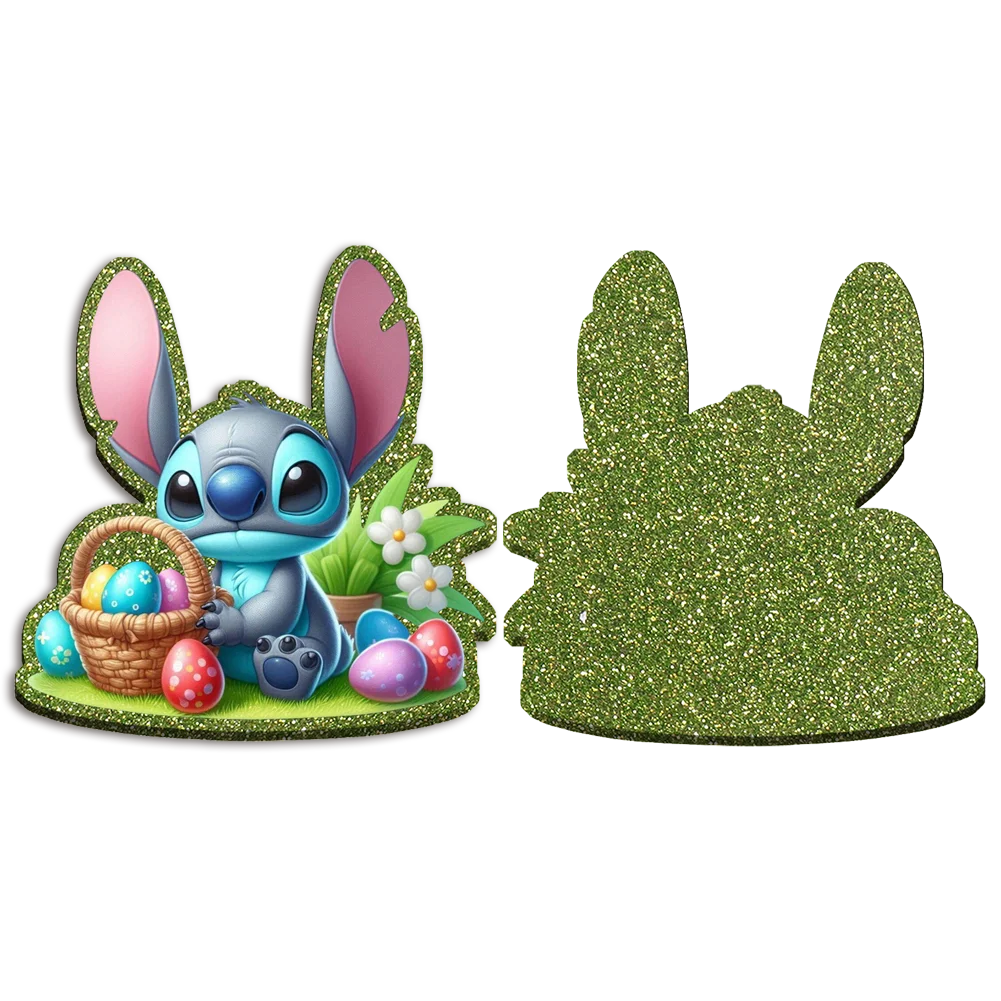 ديزني أرنب غرزة بيضة عيد الفصح 40 مللي متر 50 مللي متر بريق الاكريليك فلاتباك كرام الحرفية ل جراب هاتف شارة قلادة DIY بها بنفسك الانحناء