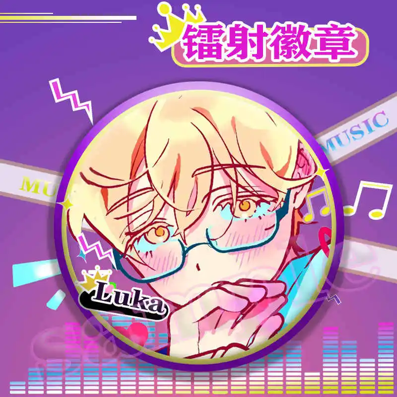 Game Alien Stage Sua Till Hyuna Ivan Luka Cute Cartoon Q Version Square Bedge Cosplay Badge Brooch Pins Gifts