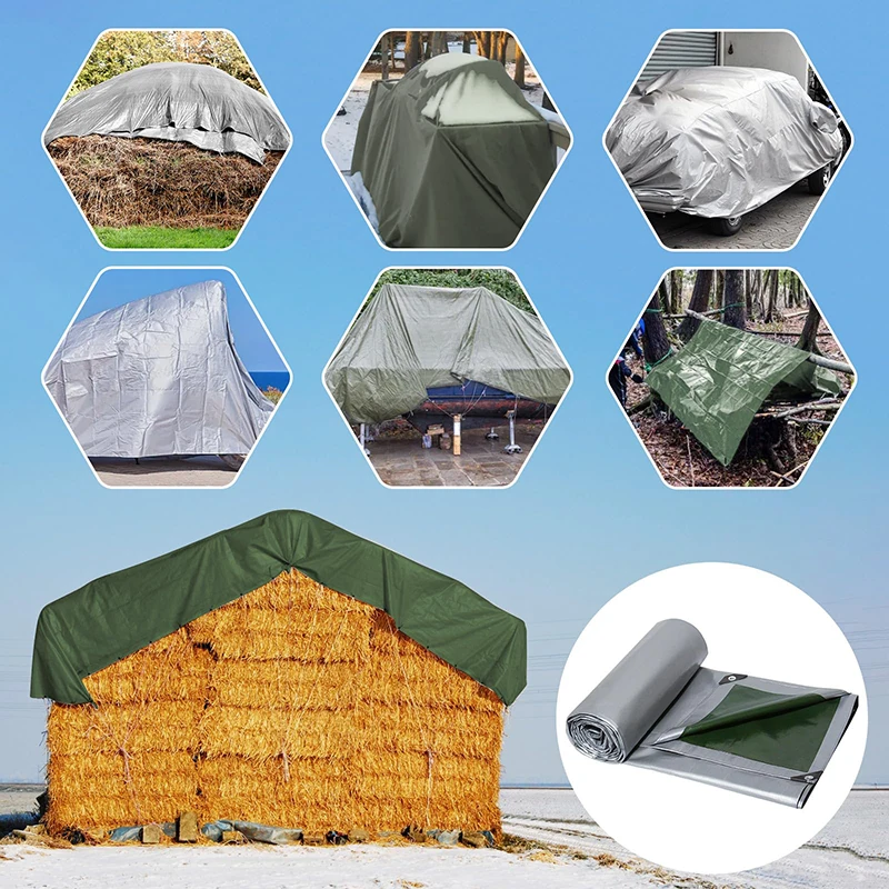 Large Tarpaulin 3*3 4 6 4m×4 5 8 10 20 Customized Waterproof Garden Sun Shade Sail Rain Cover Tarp Backyard Awning Camp Tent Car