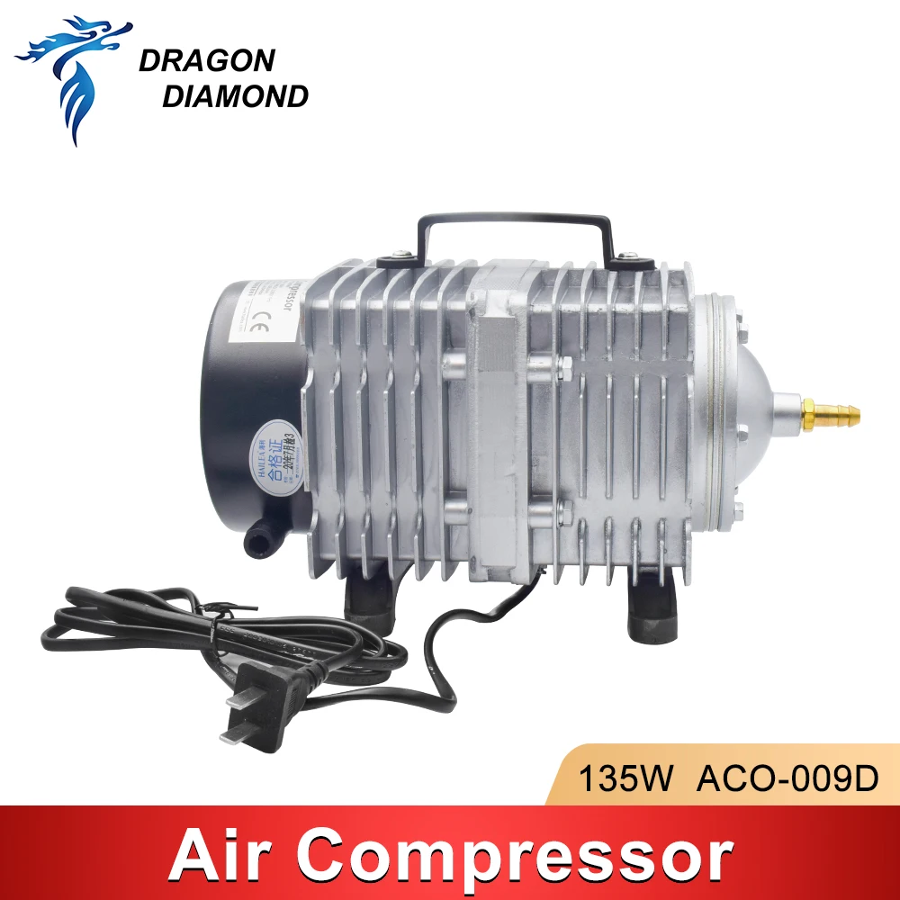 1pc 135W ACO-009D Air Pump Compressor AC 110V/220V Magnetic Laser Air Assist For CO2 Laser Engraving Cutting Machine