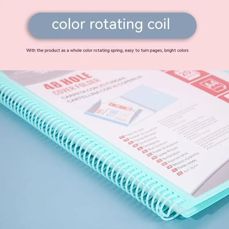 A4 20 Pages Pocket Folder Wallet Bag Documents Organizer File Pouch Bill Folder Document Folders Organizer School Office Binder