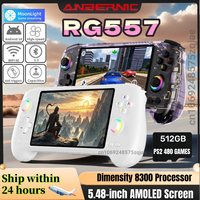 ANBERNIC RG557 Retro Handheld Game Video Player Console  Android 14 12G+256G 5.48 inch AMOLED Screen  512G PS2 PSP Games RG 557