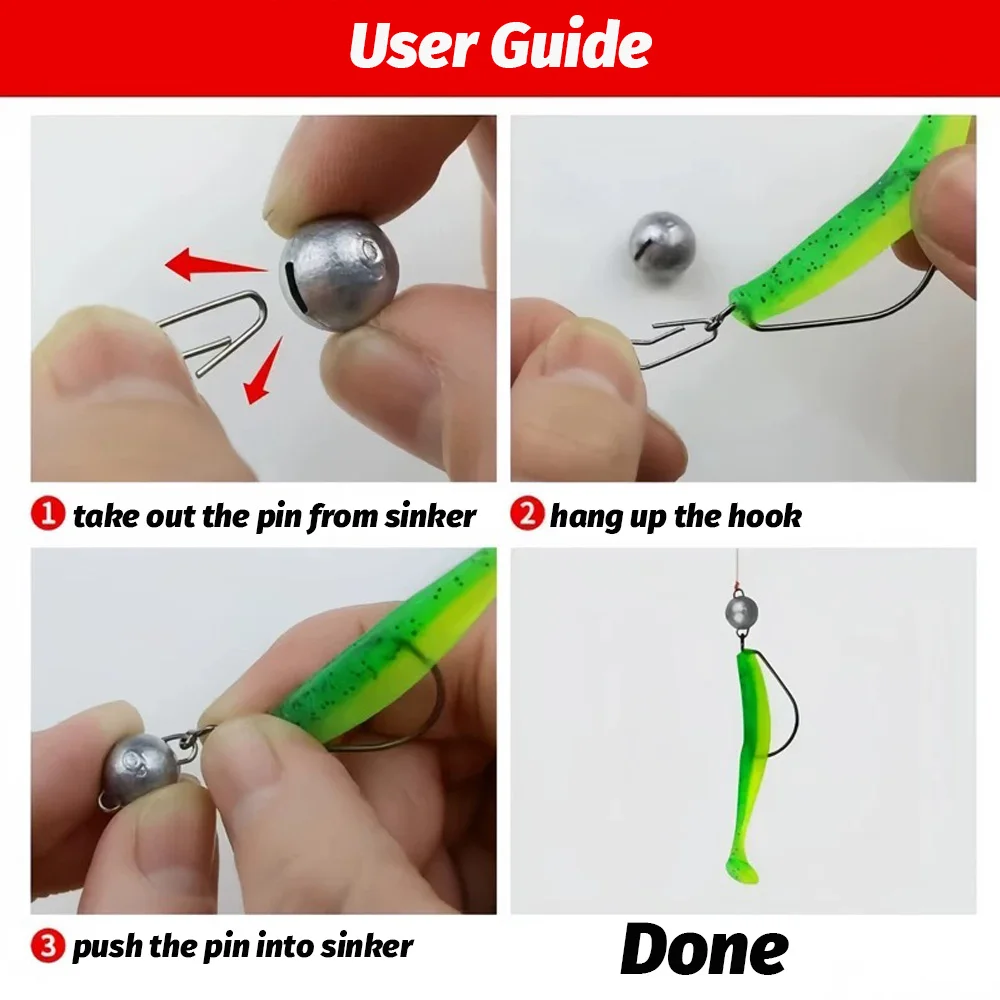 Jig Head Bola Giratoria – Plomos para Pesca Profunda en Roca - imagen 2