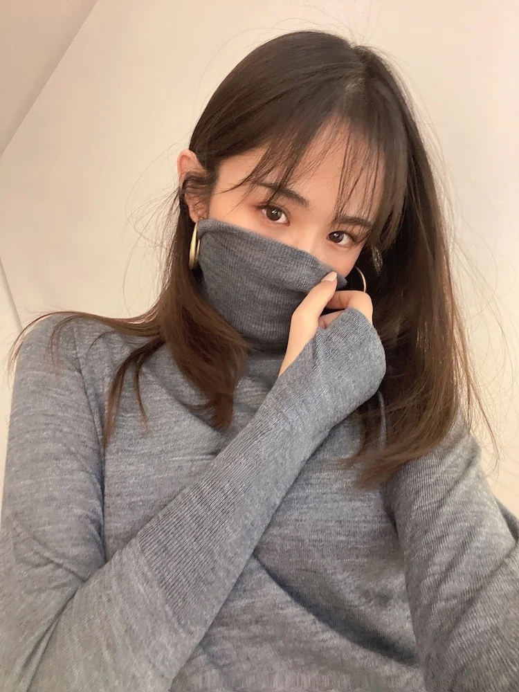 

Женский вязаный шерстяной свитер Zheng ChunHua для осени и зимы, с высоким воротником, базовый слой, внутренняя одежда, красивый, шерстяной, комфортный...