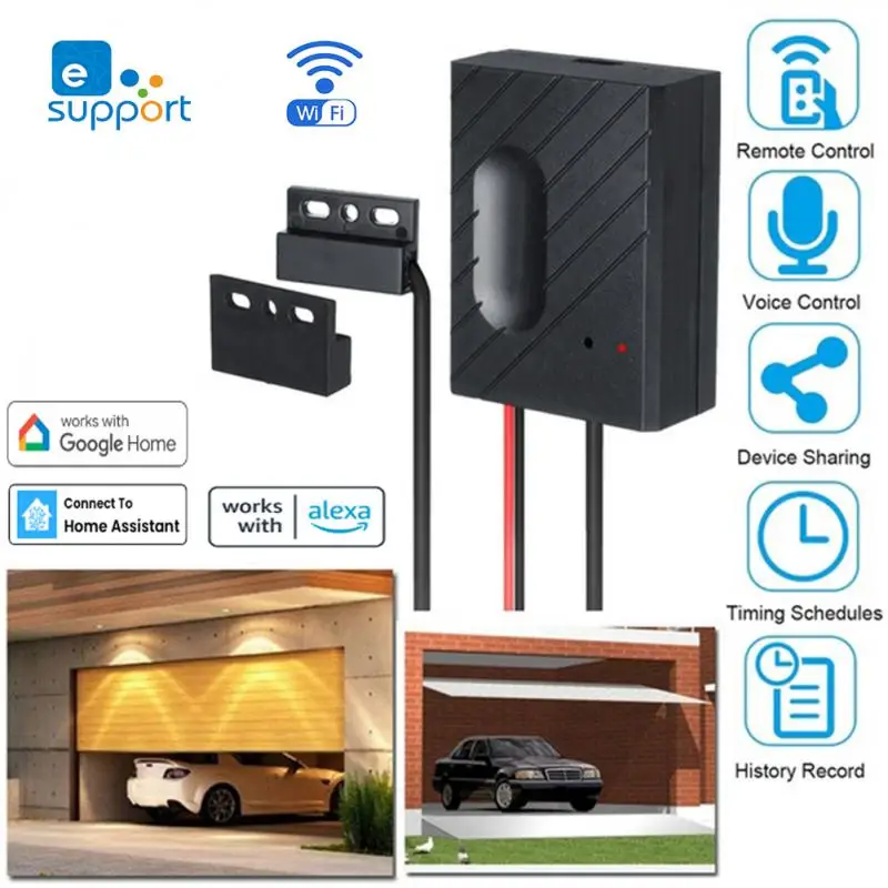 

EWeLink WiFi Smart Switch Garage Door Opener Gate Controller Voice Control Compatible With Alexa Echo Google Home IOS Android