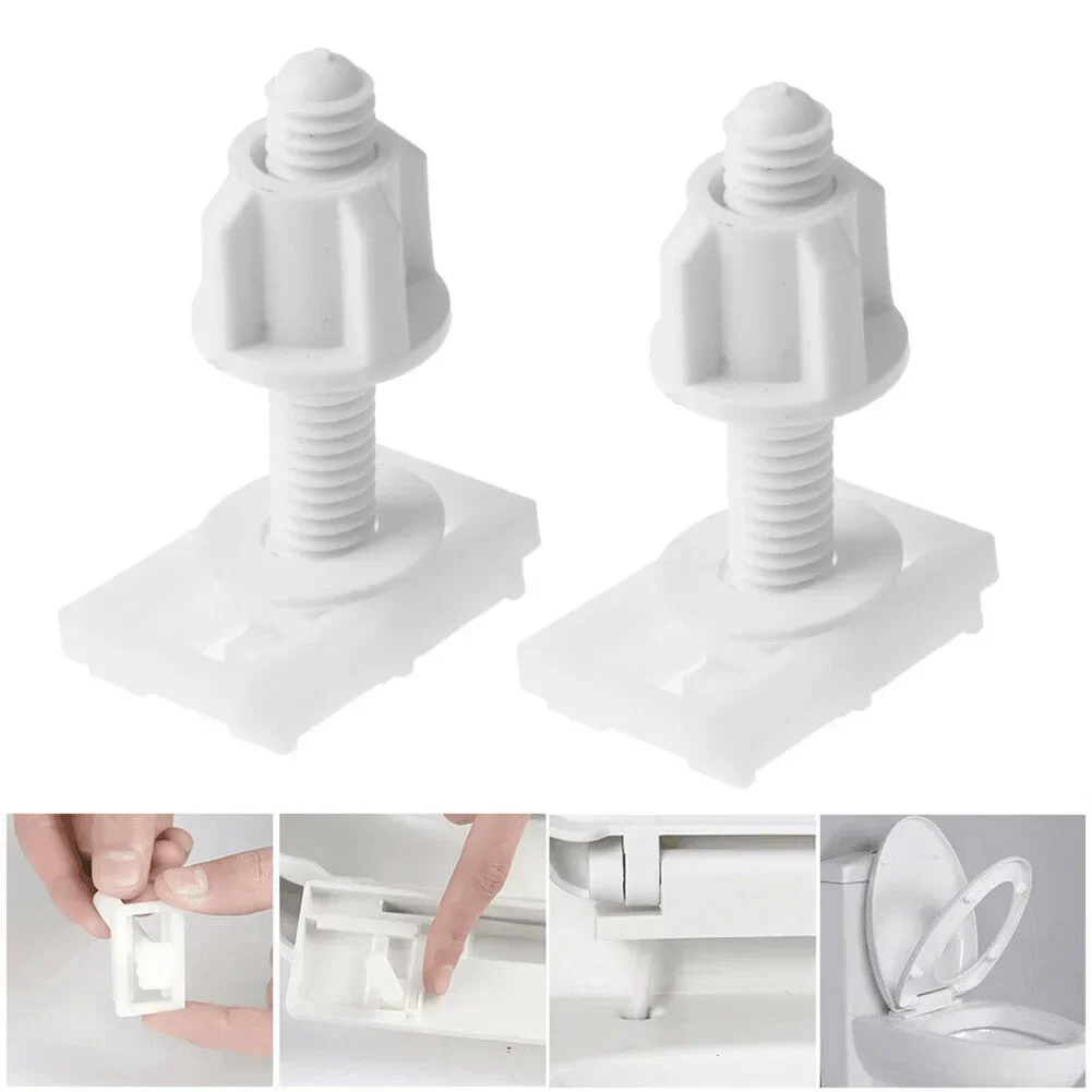 YTOM 2pcs Toilet Seat Hinge Bolts Screw Fixing Fitting Kit Bathroom Toilet Seat Repair Screws Accessories Tools