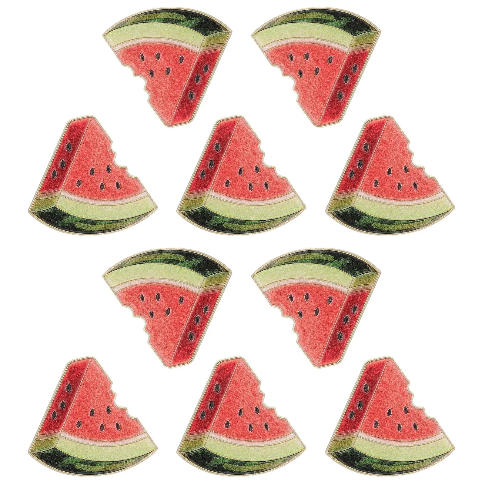 10Pcs Zinc Alloy Brooch Cute Watermelon Enamel Pin Badge for Jacket Backpack Hat Tote Bag Summer Fruit Lapel Summer Fruit Pin
