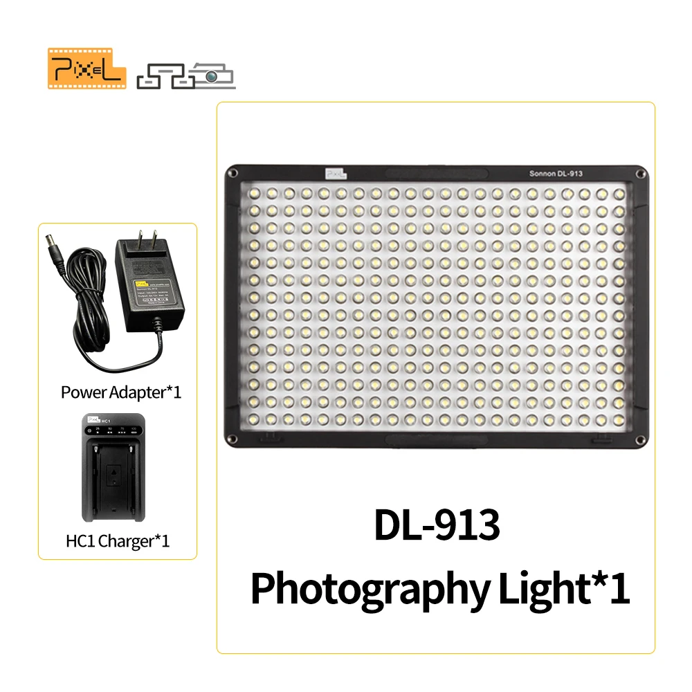 

PIXEL DL-913 LED Video Light 2000mAh 5500K Photo Studio Lamp Professional Fill Lights for YouTube Tiktok Live Shoot