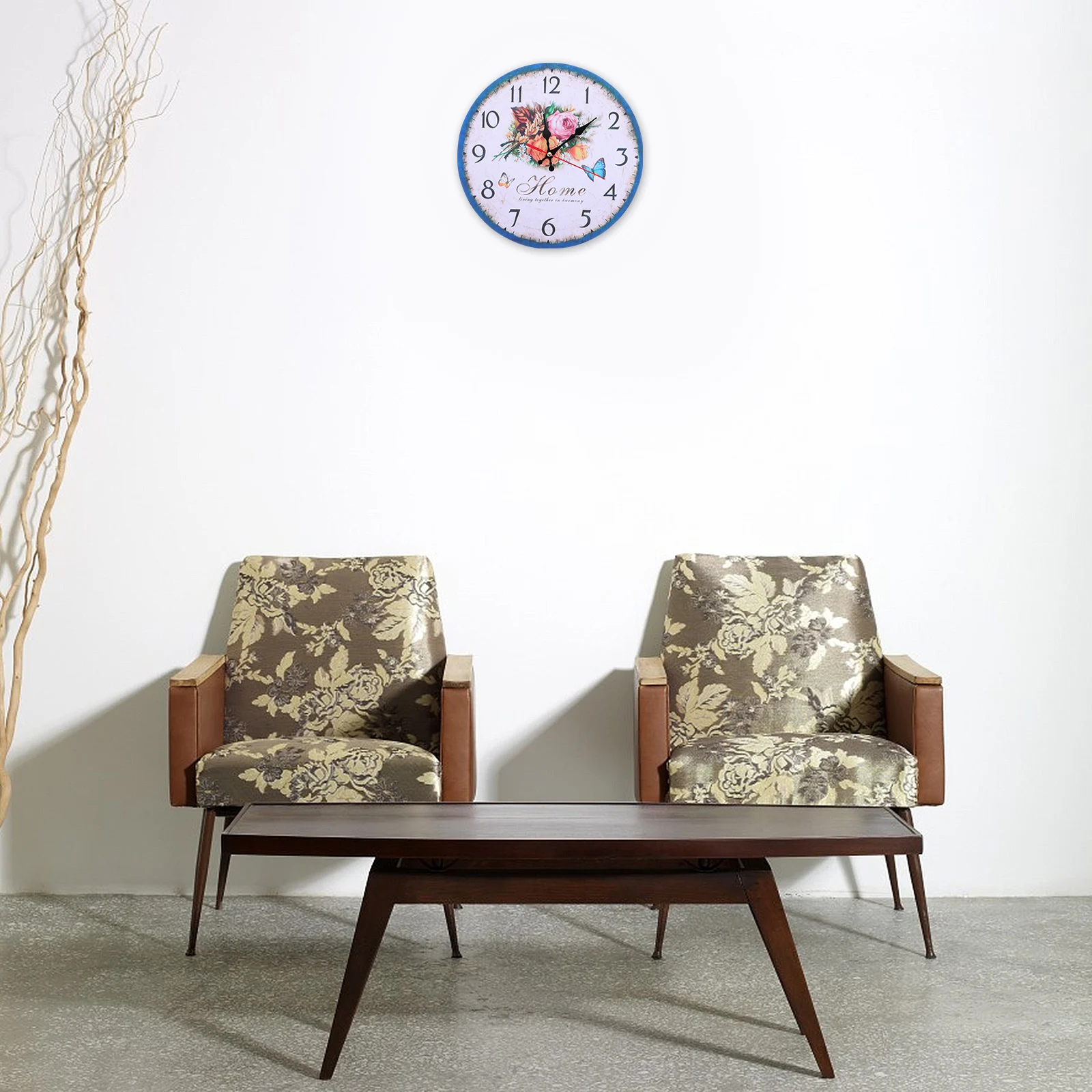 

Retro Hanging Room Decorative Rose Simple Room Wall Wall Retro Hanging Clock Clock Decor House Store