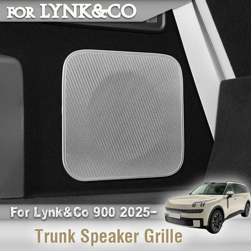 

For Lynk&Co 900 2025 Car Trunk Speaker Grille Stainless Steel Mesh Dust Impact Protection Decoration Cover Interior modification