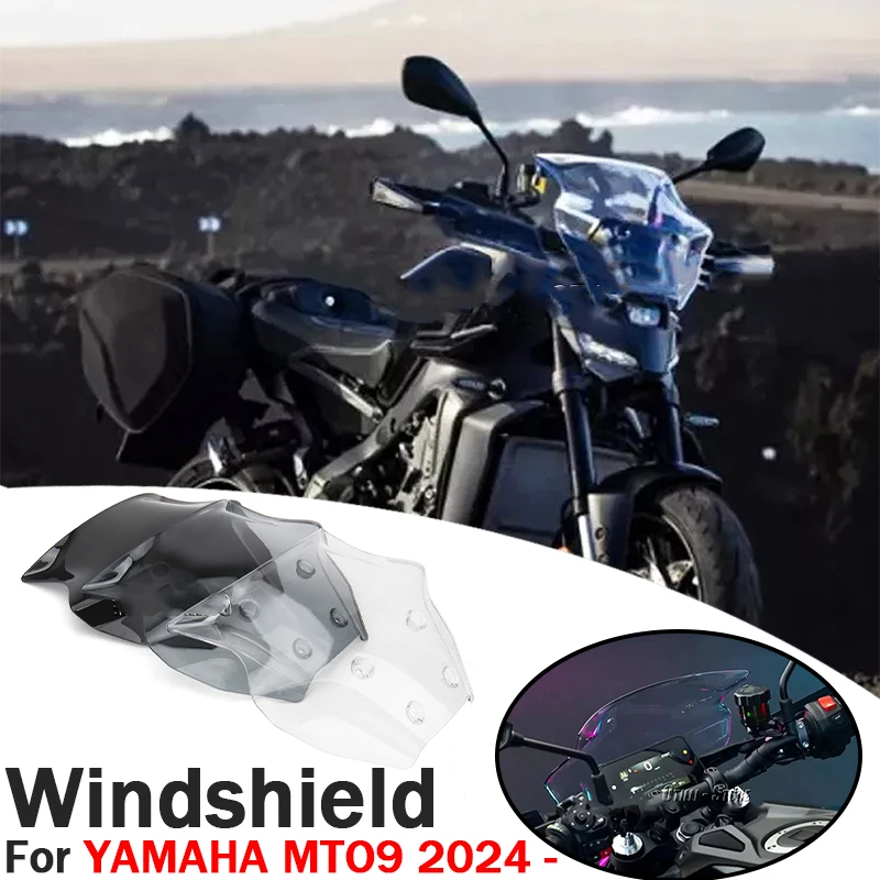 

MT09 2024 Wind Deflectors Windshield Bracket Windscreen Protector Motorcycle Accessories New For YAMAHA MT 09 MT-09 mt09
