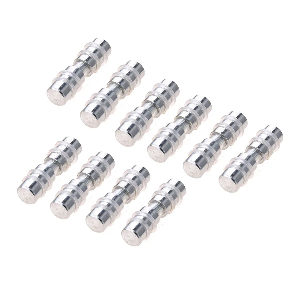 10 Pcs Glass Clamp Shelf Holder Polished Chrome Double Side Glass Clip Shelf Support Brackets Iron 11 x 43mm