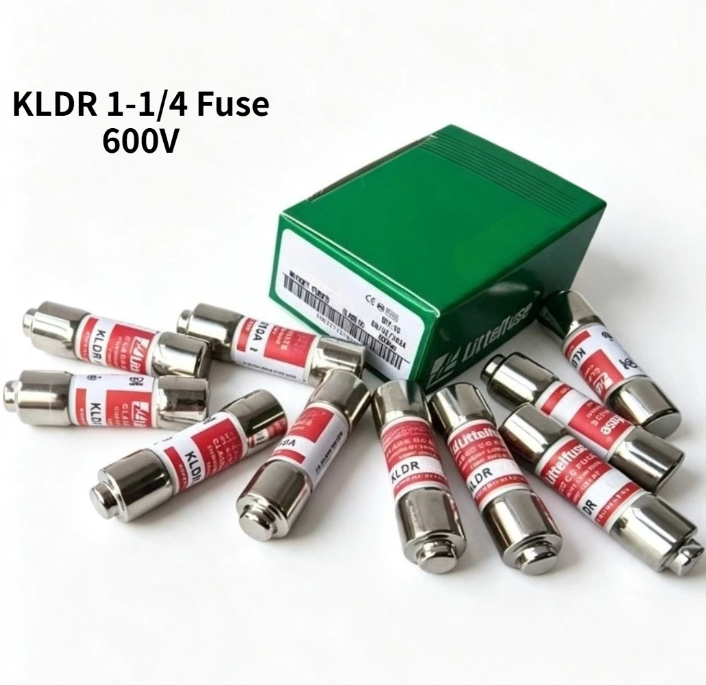 10PCS KLDR 1-1/4 Fuse, 1.25A 600VAC Class CC Midget Time Delay Fuse