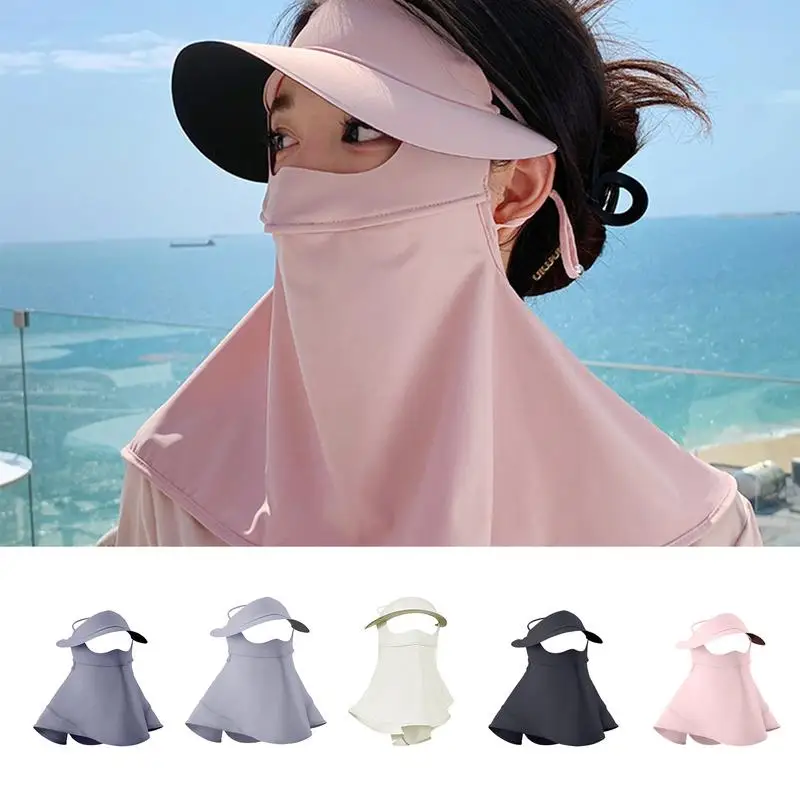 Spf Hat Sun Protection Wide Brimmed Sun Hats Gardening Hats With Sun Neck Protector Neck Shade Face Veil UV Protection