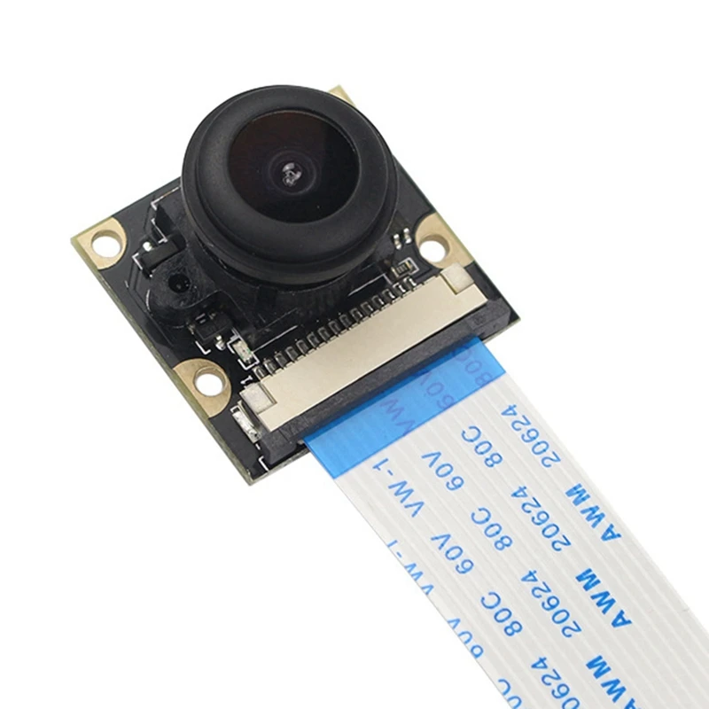 

For Raspberry Pi 4B 3B+ Day Vision Camera Module 5MP 1080P Fisheye 130 Degree Wide Angle Fisheye Focus Adjustment Camera