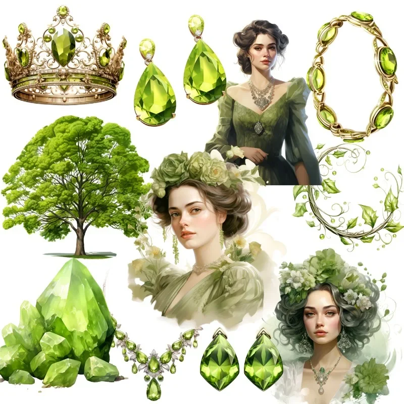 1 set Creative Cute Self-made Retro Victoria Emerald Princess Scrapbooking Stickers /Decorative Sticker /DIY Craft Photo Albums