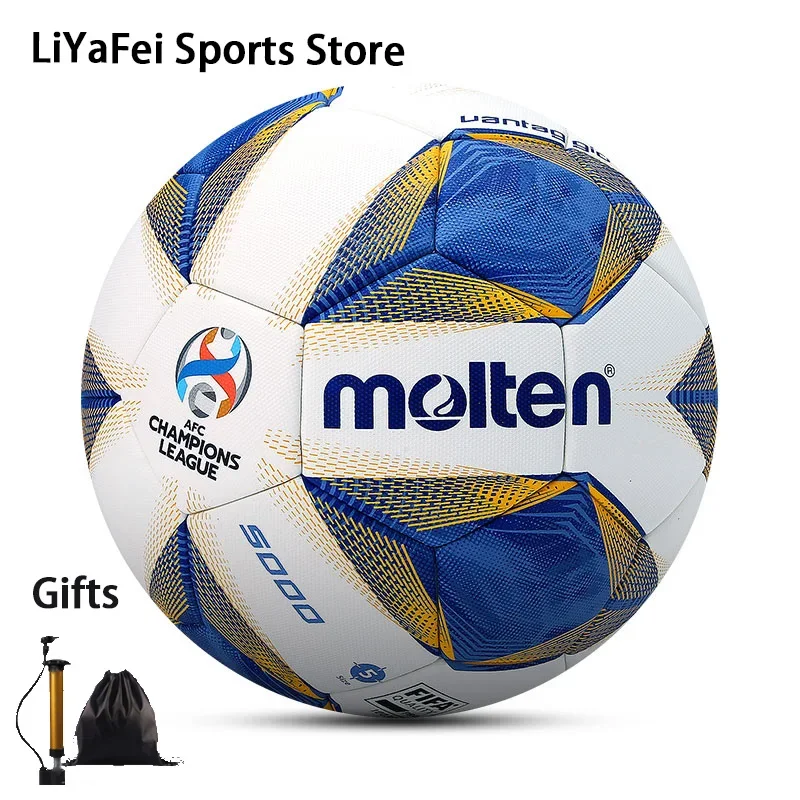 Molten Oficial F5A5000 Molten Footballs Tamanho 5 para Adultos Ligação Térmica Copa Asiática Futsal Futebol AFC Champions League Bolas De Futebol