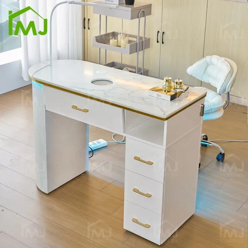 2026  Salon Station Nail Technician Table and Chairs Storage Nail Care Manicure Desk