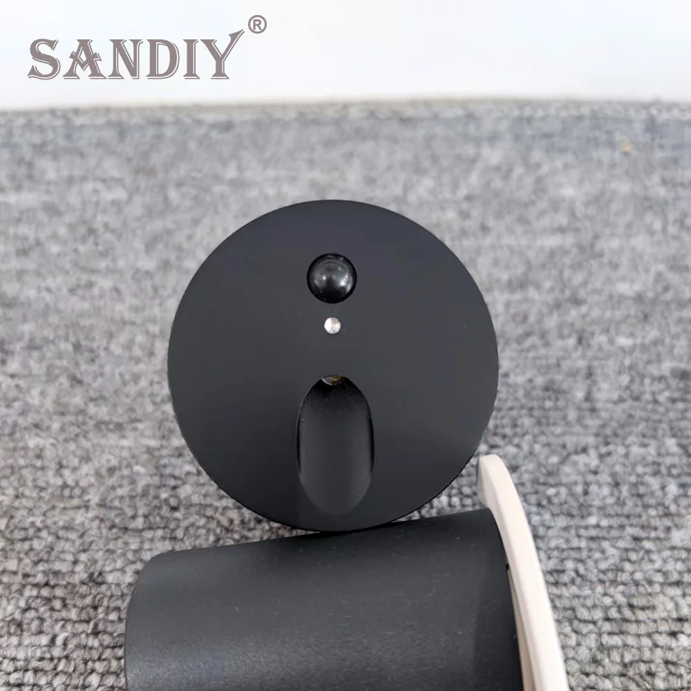 SANDIY-luz Led de paso con Sensor de movimiento, lámpara de pared pequeña con orificios de montaje empotrados de 55mm para casa, escalera, balcón, pasillo